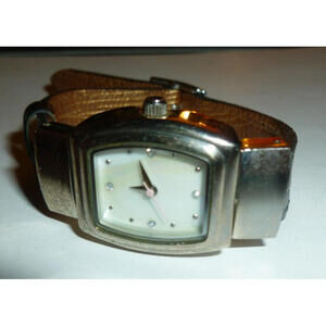 Vintage Mary Kay Watch Women Silver Tone Reversible Band‎
